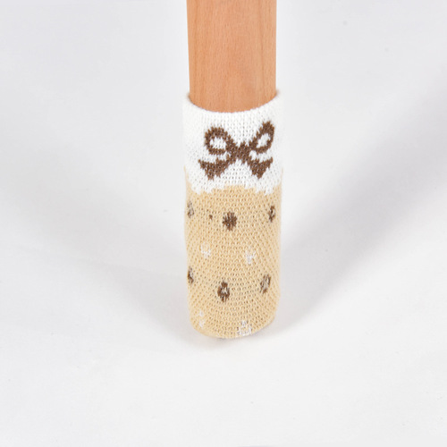 Table leg cover knitted door handle protective cover thickened wear-resistant chair leg non-slip wool cartoon home protective pad
