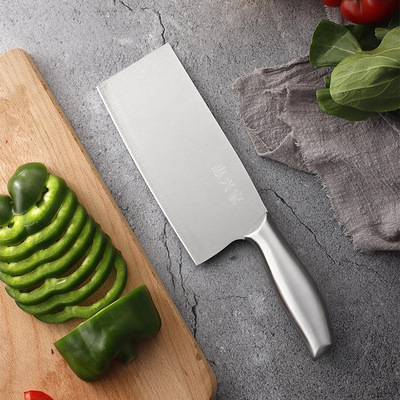 阳江菜刀全不锈钢切片刀家用厨房锋利切肉刀轻巧小切菜刀批发|ms