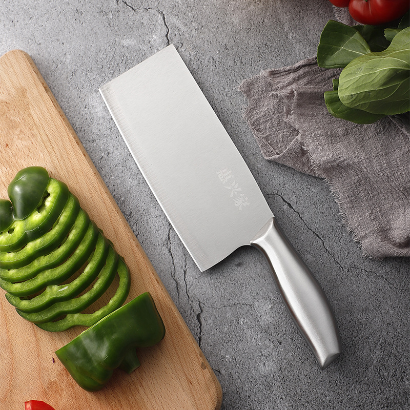 阳江菜刀全不锈钢切片刀家用厨房锋利切肉刀轻巧小切菜刀批发|ms