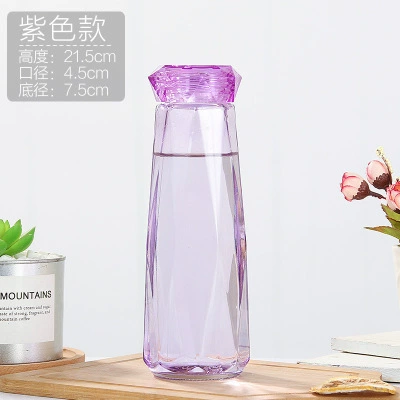 Douyin is the same colorful diamond glass, convenient casual advertising gift cup, male and female cute student water cup customization