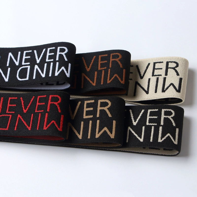 Изготовленная на заказ резинка из нейлона, компьютерная жаккардовая резинка, высокоэластичная широкая тесьма, нижнее белье, аксессуары для брюк