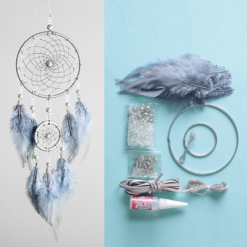 捕夢網材料diy 男生複古手工包手工制作森系複古編織飾品風鈴挂飾