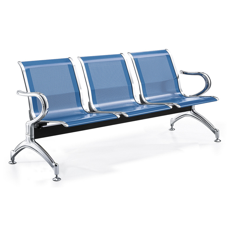 silla de fila de tres personas silla de espera de hospital silla de infusión silla de descanso de asiento público silla de espera de acero inoxidable image 4