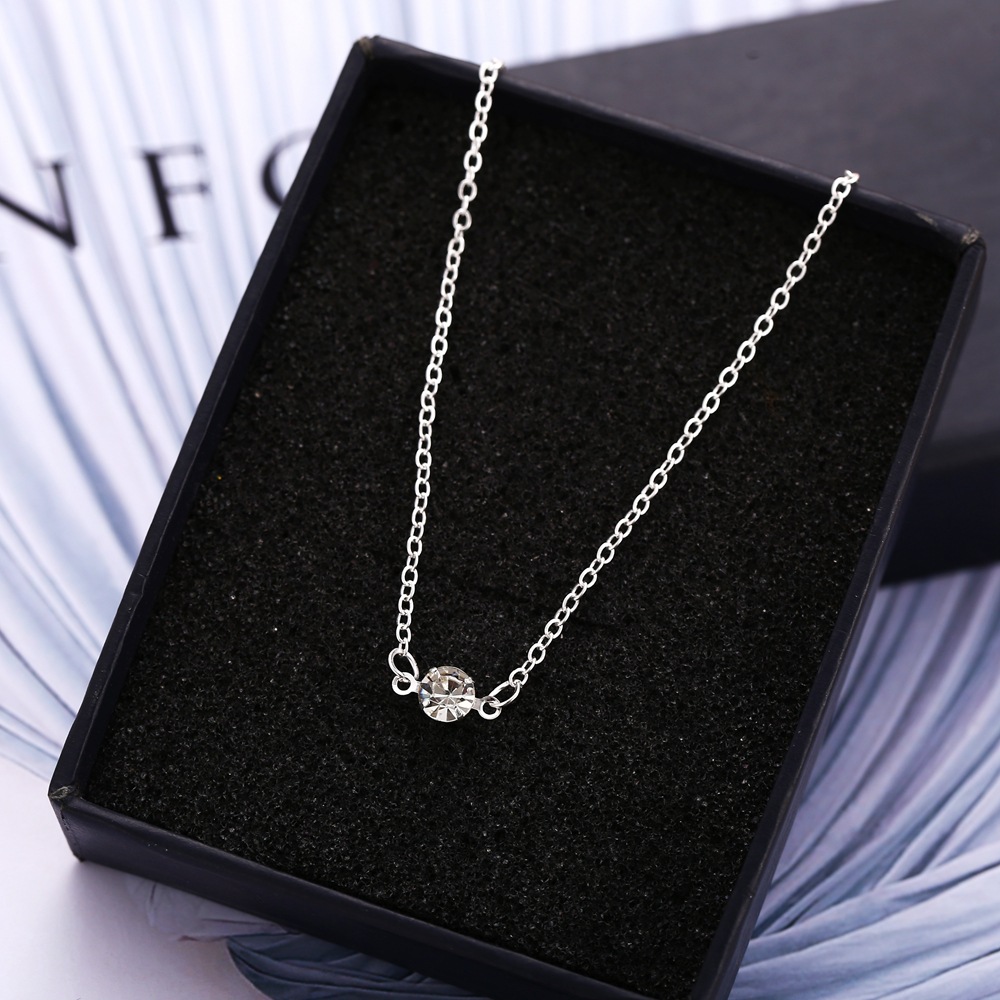 new necklace creative retro simple diamond neck chain clavicle chain_voghion.com