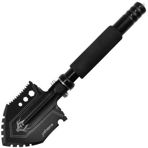 Outdoor military shovel folding multi-functional survival steel spade manganese steel small fishing shovel car-mounted military shovel wolf tooth shovel
