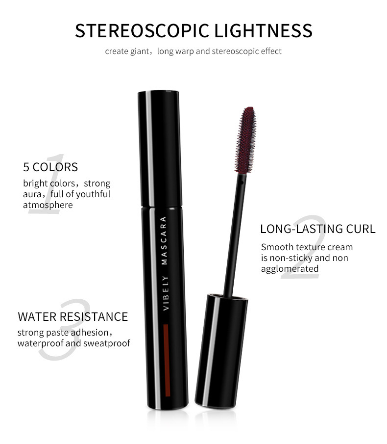 Title 10, Plump Thick Extension Curling Color Mascara for...