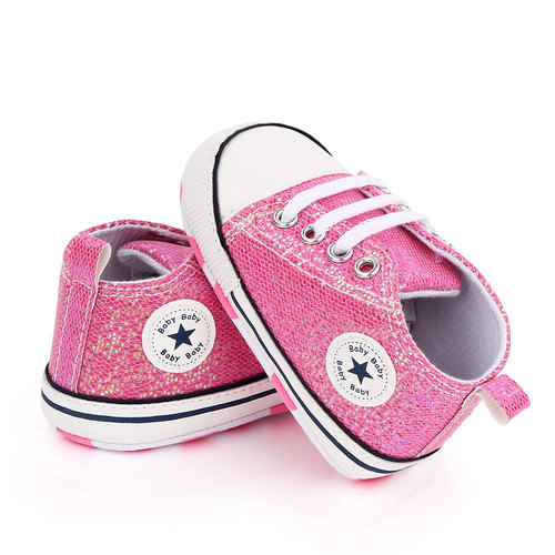 Spring and Autumn hot selling baby shoes baby classic sequined canvas shoes soft sole toddler shoes baby shoes 2479