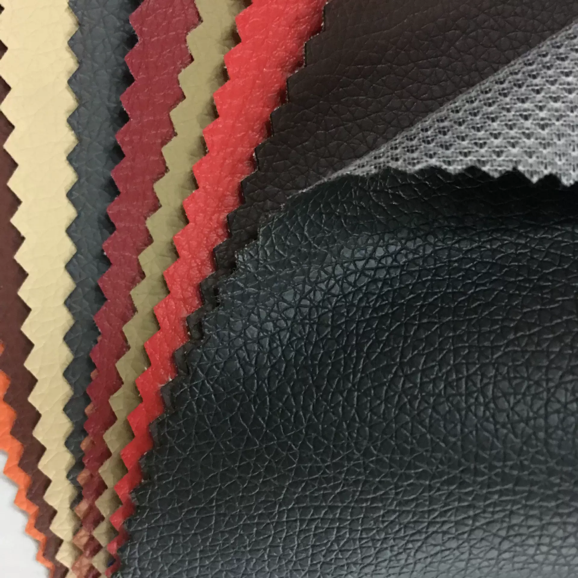 pvc荔枝纹皮革 箱包鞋帽家具超宽160cm沙发革厂家现货经典人造革