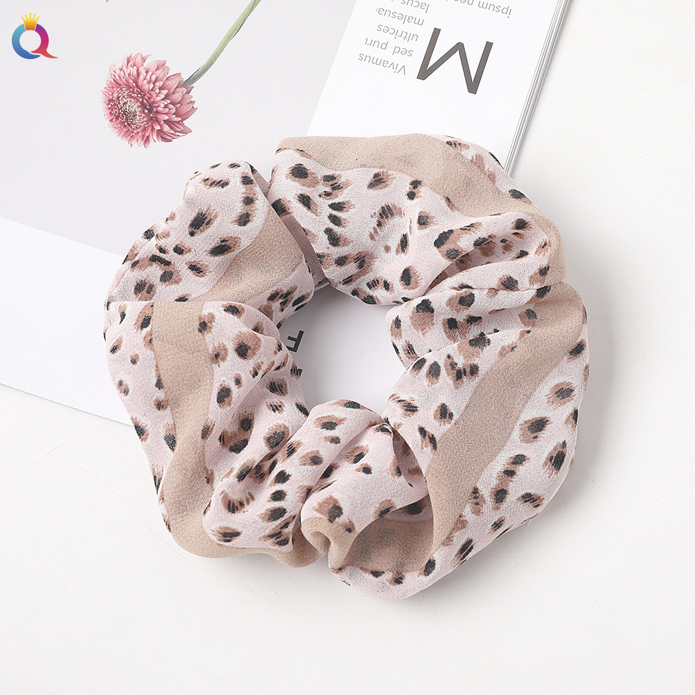 New Fashion Printed Chiffon Hair Ring Fabric Cheap Sweet Hair Ring Wholesale display picture 12