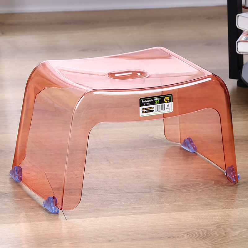 厂家批发创意防滑卫浴凳 家用透明塑料小凳子 多功能换鞋凳小板凳
