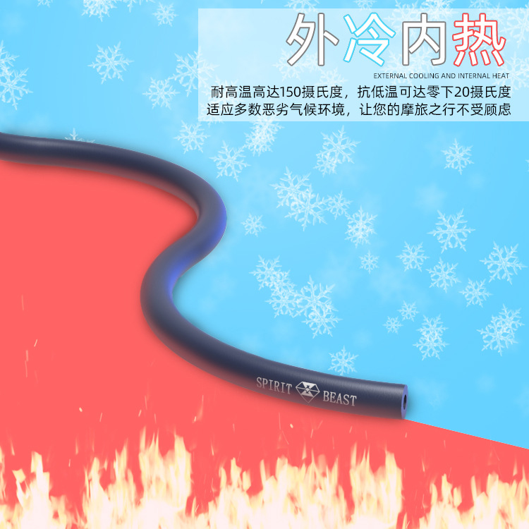適用於摩托車改裝配件跑車輸油管鬼火踏板車裝飾燃油汽油加厚軟管