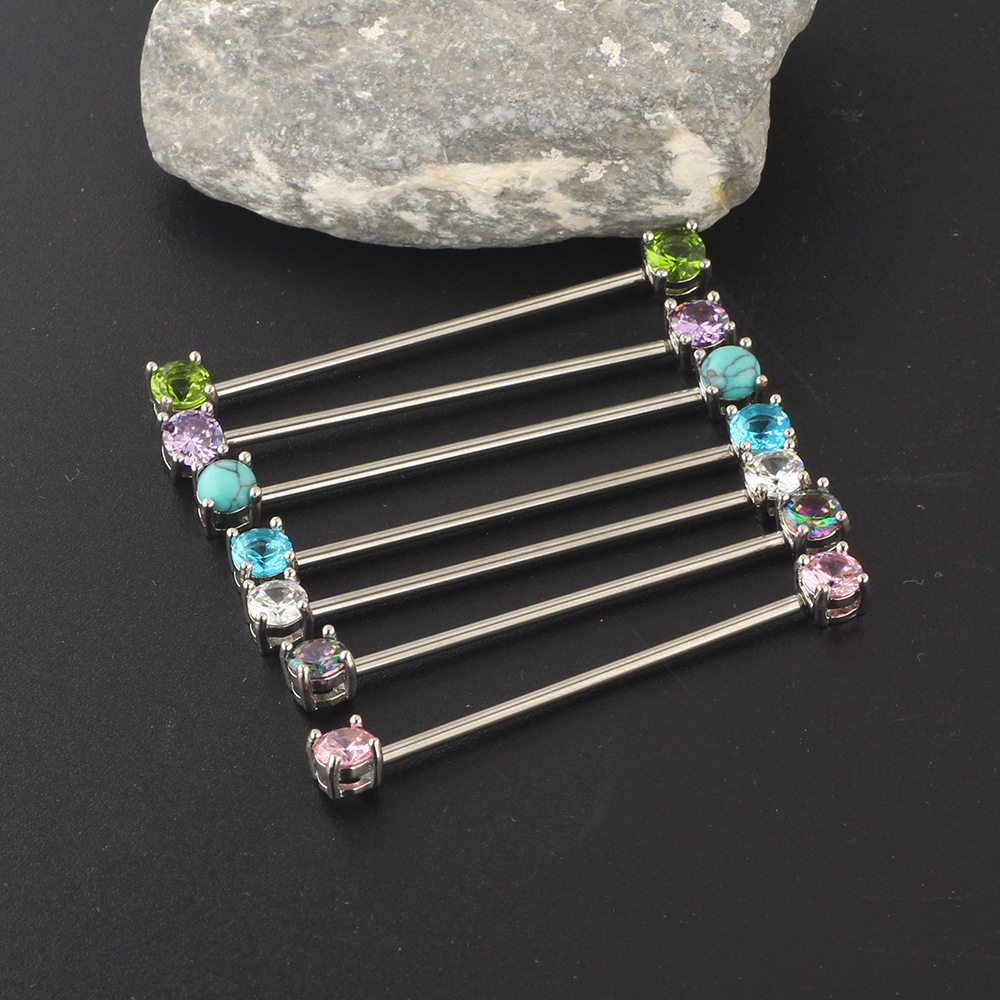 Pointed titanium steel lip stud product view