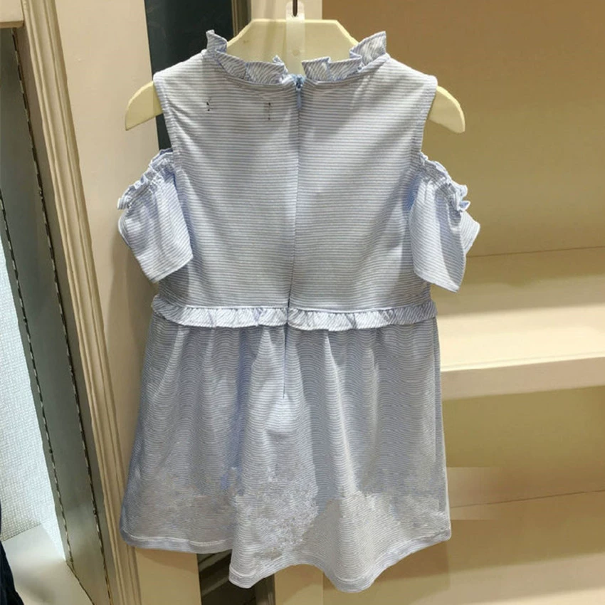 Летний новый girl полосӑнное платье без бретелей TKOM92454K