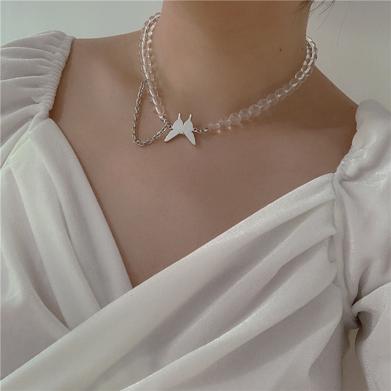 Diseño Original Nueva Mariposa Punk Wind Tassel Choker Collar Asimétrico Simple Al Por Mayor Nihaojewelry display picture 9