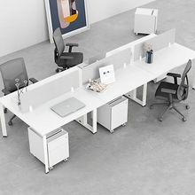 廠家供應家具 職員辦公桌組合簡約現代屏風卡位工作位四人員工桌