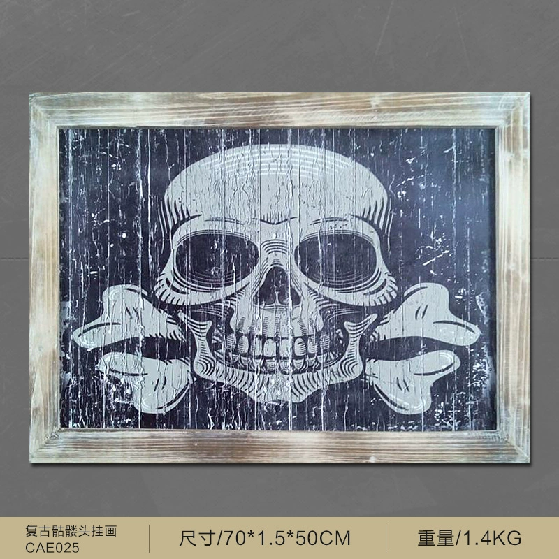 Retro industrial wind wood board painting wall -mounted creative home living room bar background wall decorative painting wall hanging painting