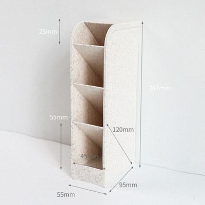 Organizador de escritorio para lápices con divisores inclinados 