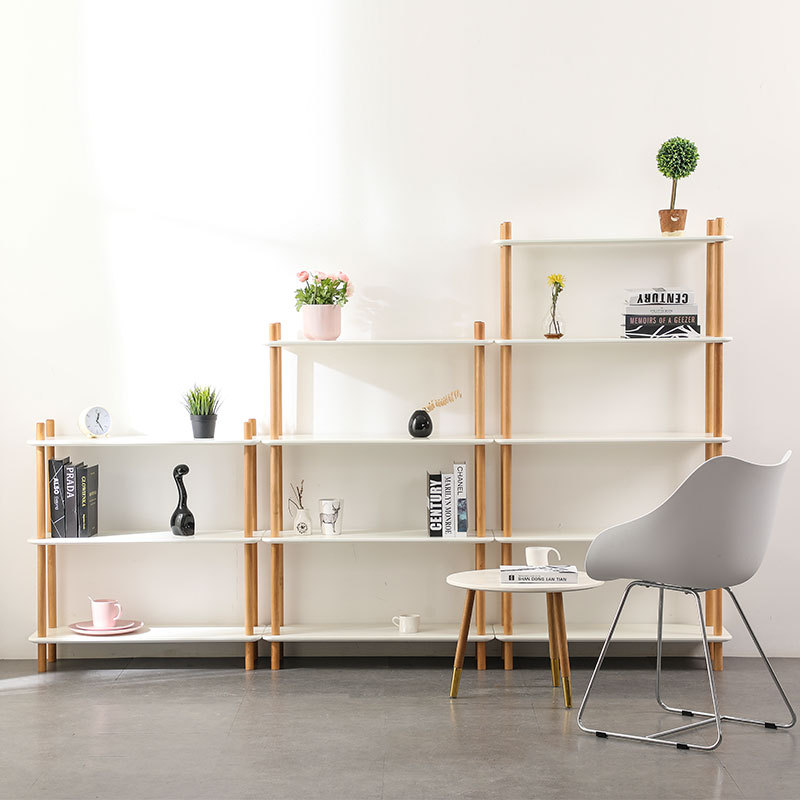 Simple Bookshelf Combination Modern Minimalist Bookcase Bedroom Study Shelf Floor-standing Storage Cabinet To Save Space