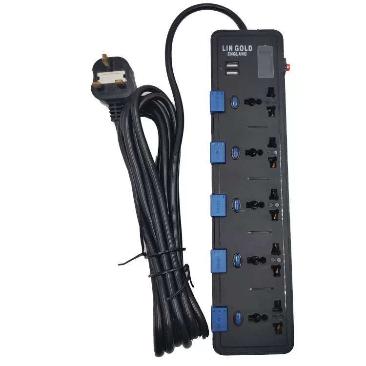 英欧规港式万能5插孔多功能带USB充电宿舍拖线板插座排插接线电源