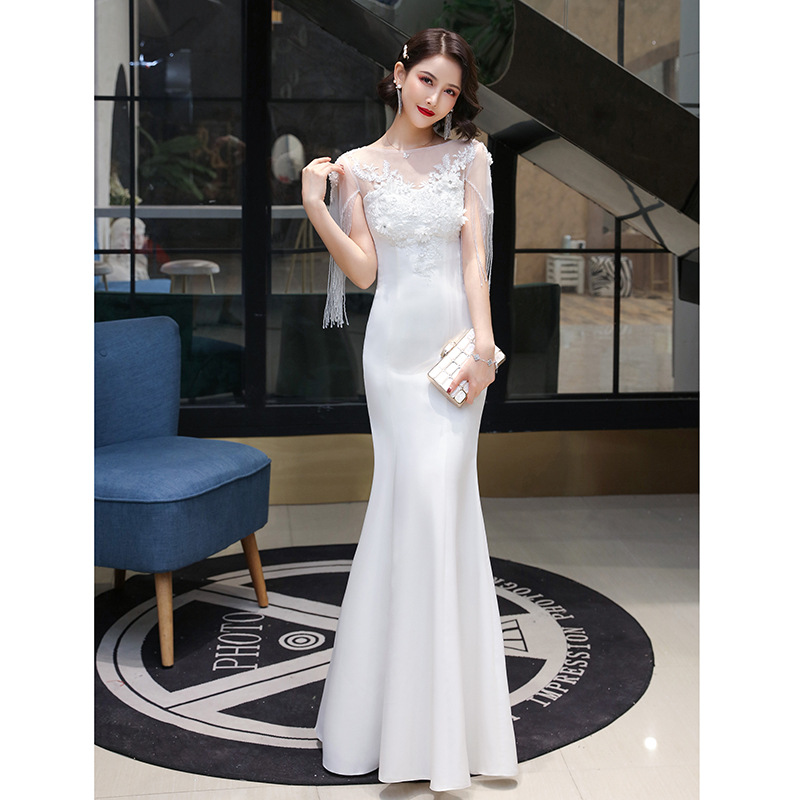 White small evening dress skirt female 2...