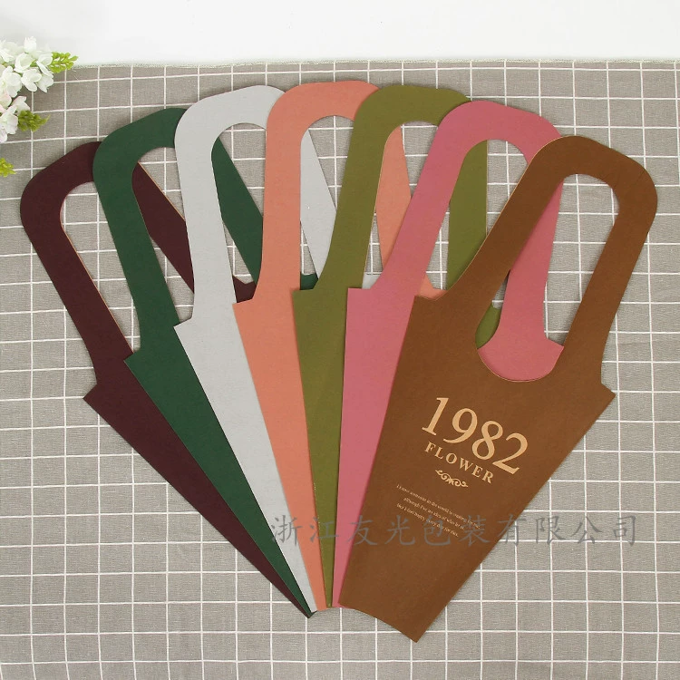 День учителя Крафт-бумага Цветочная большая сумка цветочный букет упаковочная сумка из воловьей кожи Портативные серии производителей для продажи