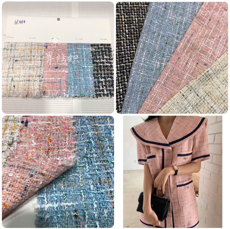 Spring and Autumn Woolen Spot Small Fragrant Tweed Fashion Material Dress Suit Hat Shoes Bag Shirt Jacket Spring and Autumn Woolen Spot Small Fragrant Tweed Fashion Material Dress Suit Hat Shoes Bag Shirt Jacket