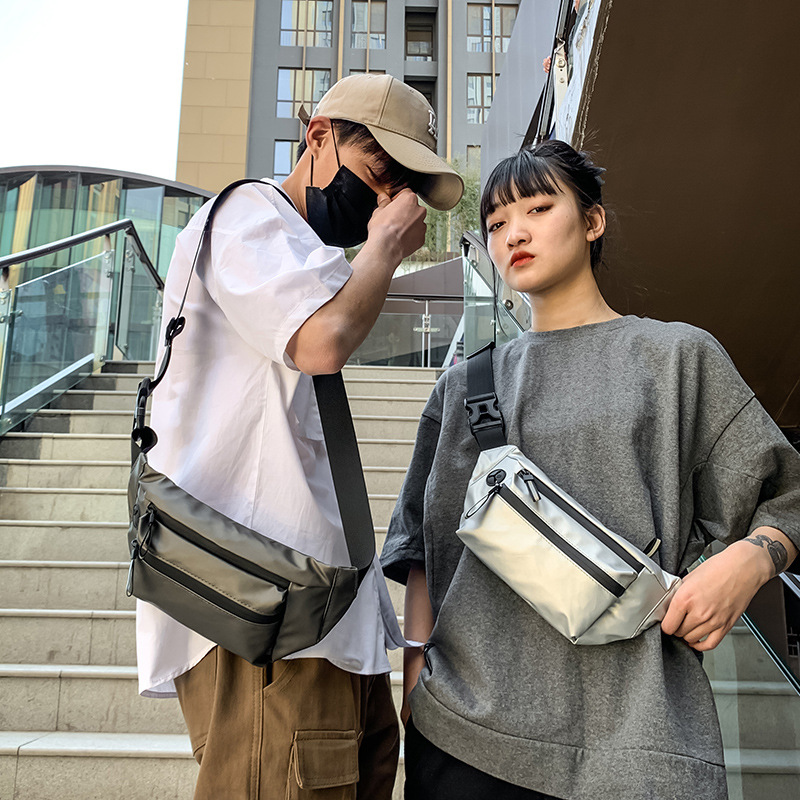 Chaopai lovers street Chest pack new pattern Korean Edition zipper Youth motion waterproof Waist pack factory customized LOGO