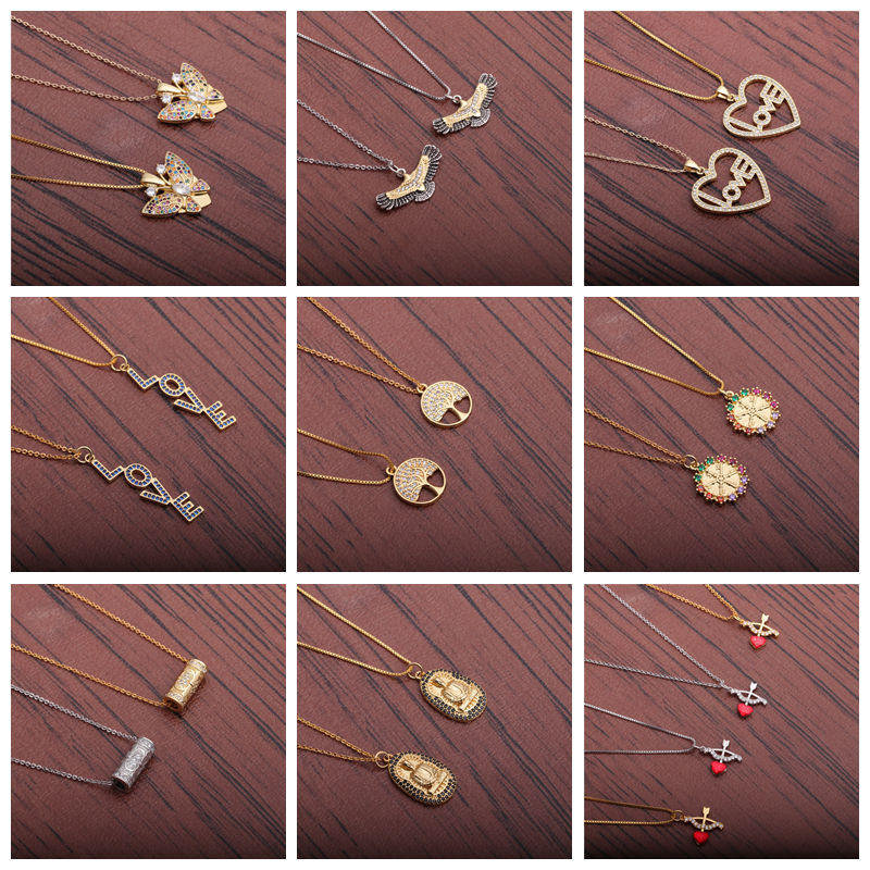 wholesale fashion gold lightning pendant copper necklacepicture3