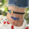 Fashionable universal blue pendant, ankle bracelet