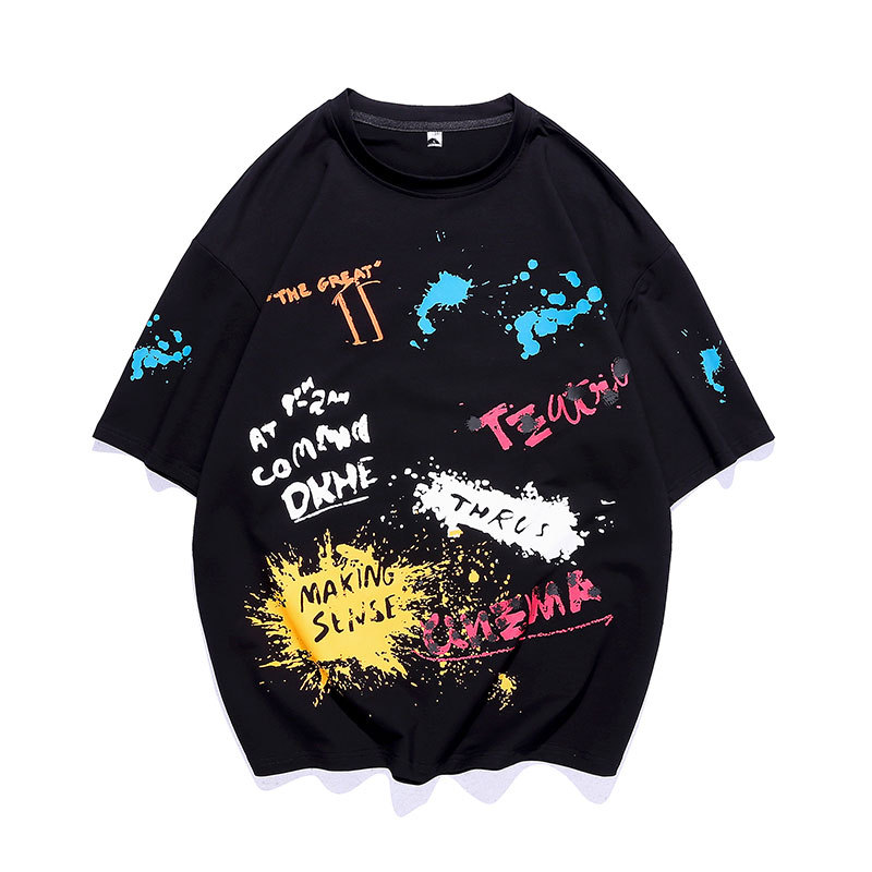 男士夏季2020新款短袖t恤宽松潮牌圆领韩版潮流休闲上衣服