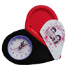 Hot -printed consumables alarm clock makeup mirror Putting three -in -one can be printed with heart -shaped heart -shaped stroke DIY personality custom gift