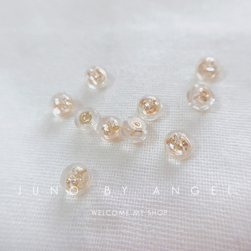 925 sterling silver plated with 14K gold, white gold, rose gold, color-preserving gold-covered ear plugs, silicone plastic accessories, ball ear stud plugs
