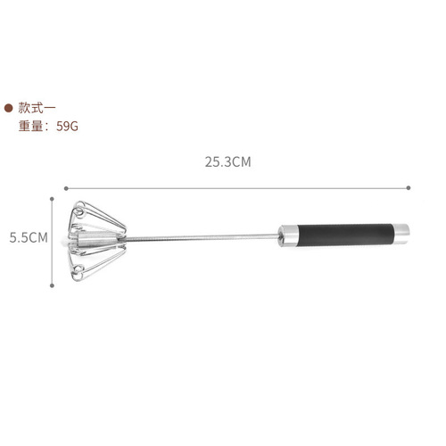 Wholesale and retail stainless steel 430 semi-automatic rotating manual egg beater batter cake mixer