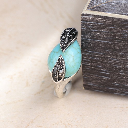 Simple retro turquoise jewelry set, source manufacturer, strong supply, cross-border platform, high-quality supply, drop shipping