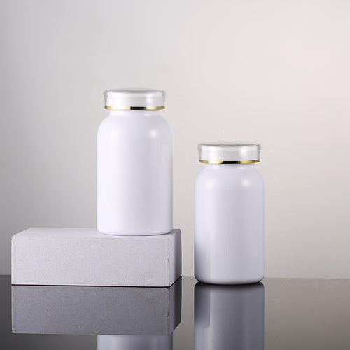 Vitamin C Tablets Bottle, PET Plastic Large Capacity Health Supplement Bottle 275ML Sealed Capsule and Tablet Bottle