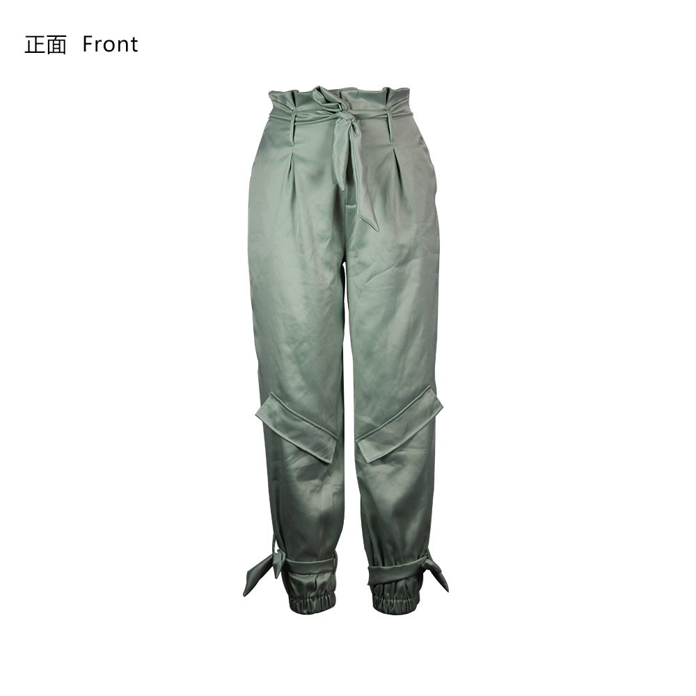 Women's Casual Solid Color Slimming Rope Pants