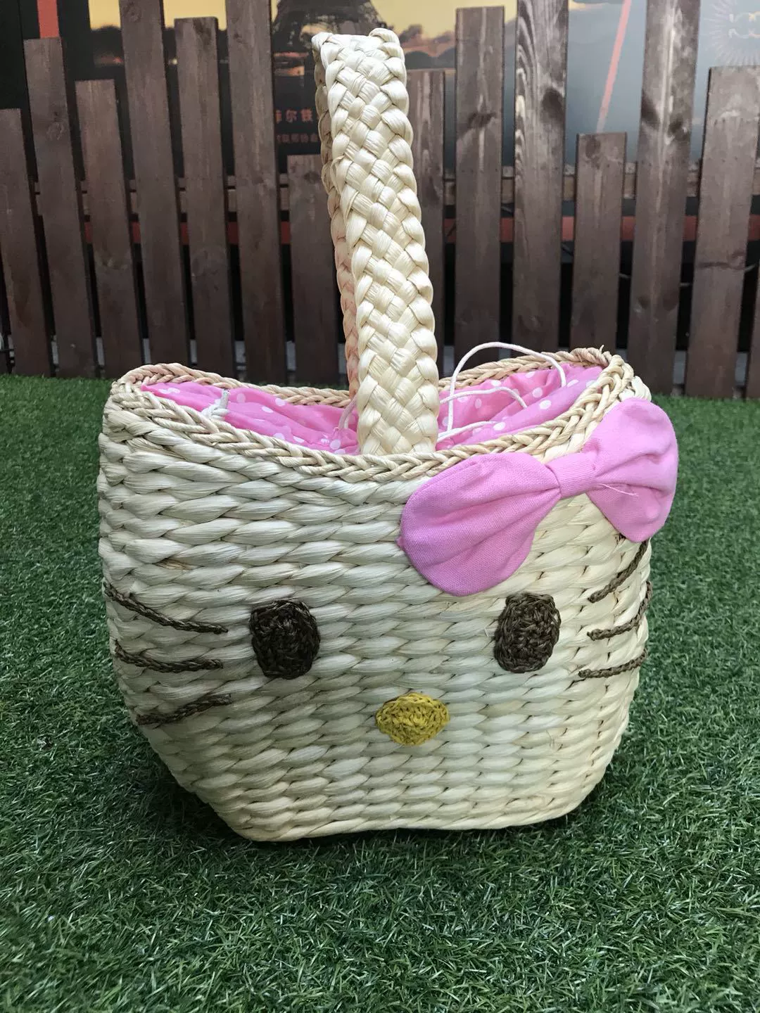 Straw cartoon cute bag for leisure