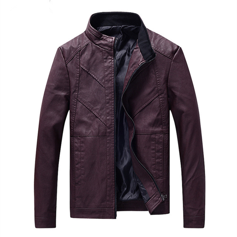 Herren Lederjacke Mit Kunstfell Und Fleece Für Den Winter_voghion.com