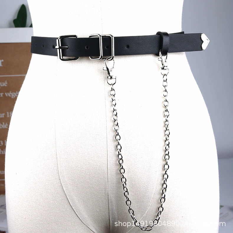 Chain, trend belt, fashionable jeans, trousers for men and women, universal decorations, European style, punk style, wholesale