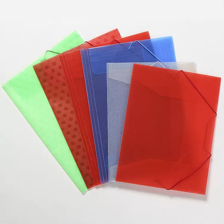 松紧绳文件袋厂家直销橡皮筋文件包定制捆绳包A4透明文件夹定做
