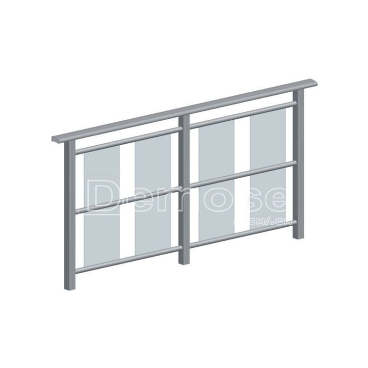 铝合金商品楼安全防护栏 狄姆斯定制栏杆 小区家装钢化玻璃钢栏板