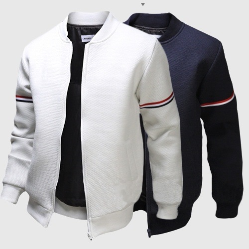 Herrenbekleidung Herbst und Winter Neue Herren Freizeitjacke Banddekoration Stehkragen Pullover Jacke_voghion.com