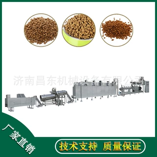 全自动鱼虾饲料生产线  昌东带调制器湿法高蛋白水产饲料膨化机