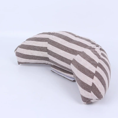 Safety Pillow Children's Neck Pillow Headrest - coffee-stripe-35x15x11