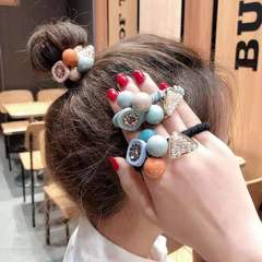 New Arrival Pearl-Style Korean Rhinestone Elegant Hair Ties, Thickened Korean Dongdaemun Headbands, Internet-Famous Boutique Hair Bands