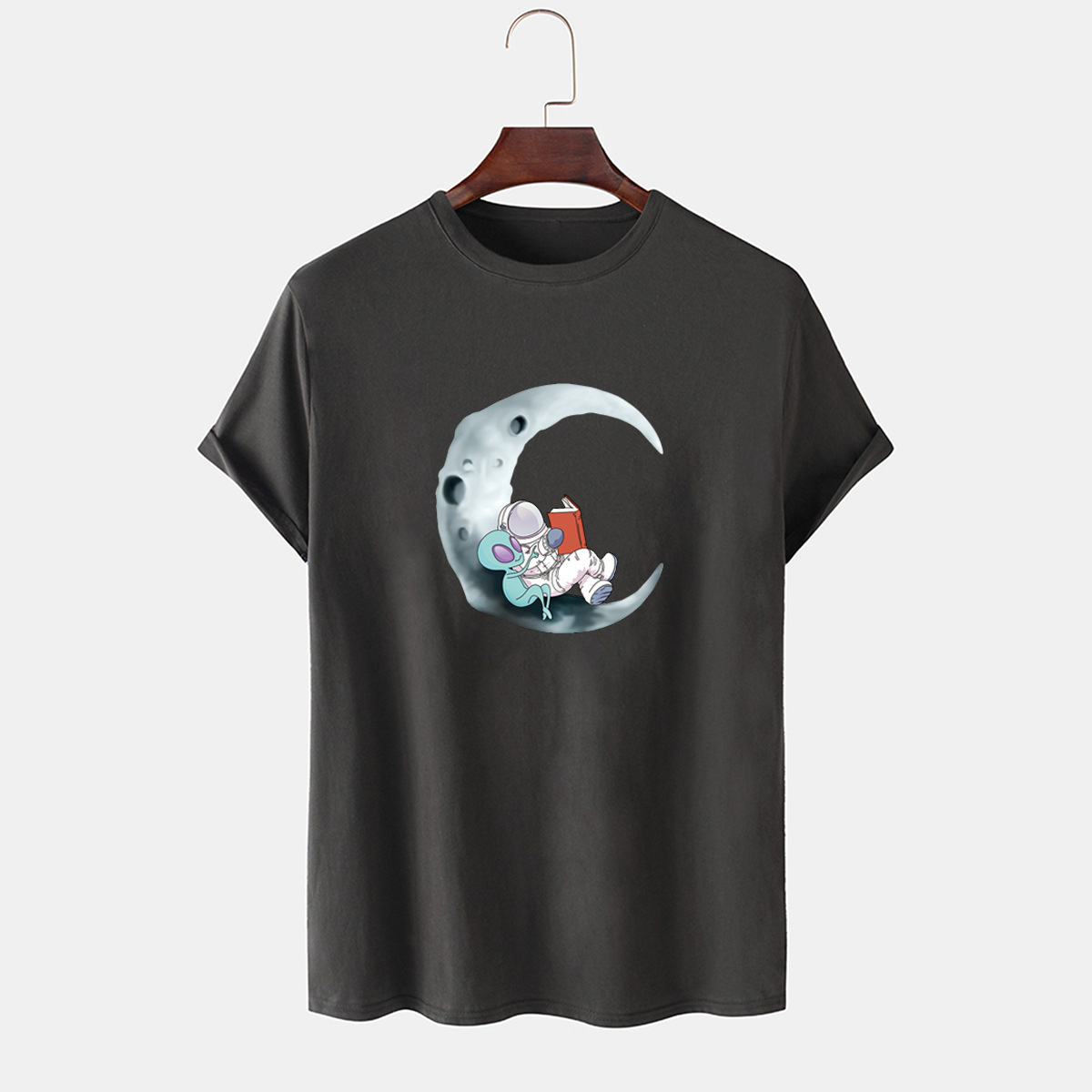 moon printed short-sleeved t-shirt NSSN13847