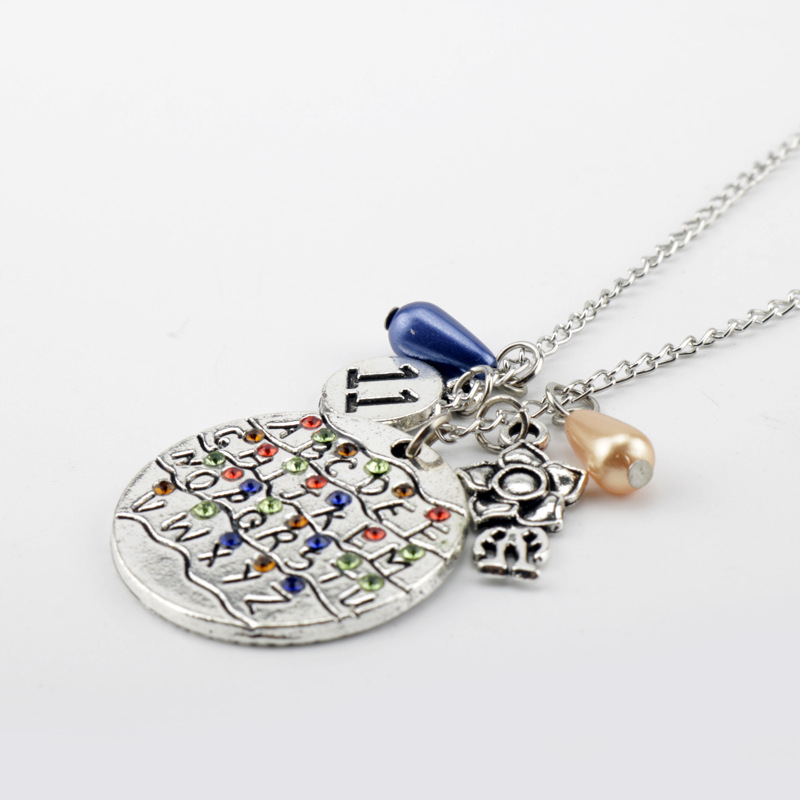 Fashion Letter Alloy Enamel Rhinestones Unisex Necklace 1 Piece