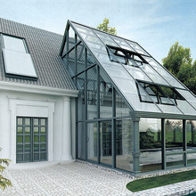 定制鋁合金中式陽光房別墅戶外移動陽光房遮陽封陽臺玻璃頂隔音