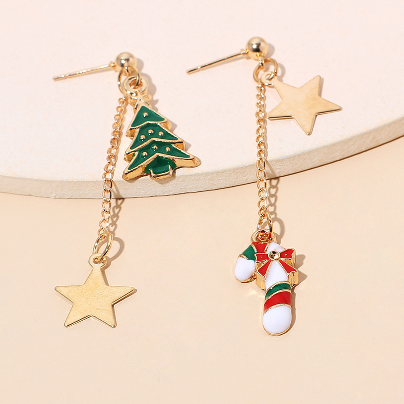 5g Weight Earrings Classification Wedding, Travel, Birthday, Festival Occasion Women'S Gender Long Tassel Christmas Fashion Star Earrings 6