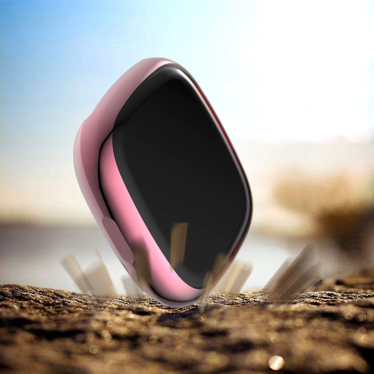 Совместимо с новым смарт-часами Fitbit Versa3 Sense, универсальная полная упаковочная коробка TPU с покрытием, все включено